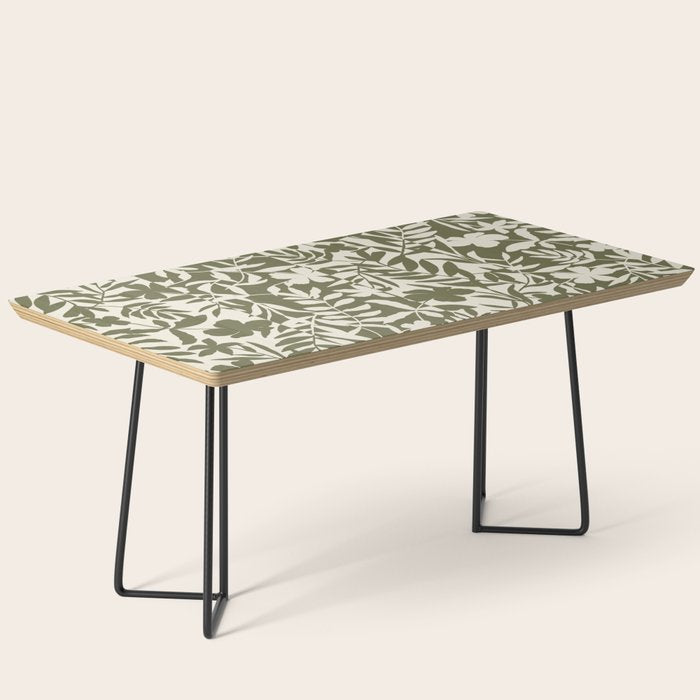 Reverse Floral Olive Green Coffee Table Gallery Image 1