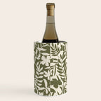 Reverse Floral Olive Green Wine Chiller Gallery Image 1