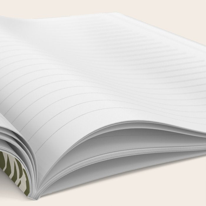 Reverse Floral Olive Green Notebook Gallery Image 2