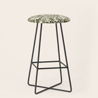 Reverse Floral Olive Green Stool Gallery Image 1