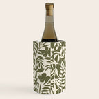 Reverse Floral Olive Green Wine Chiller Gallery Image 2