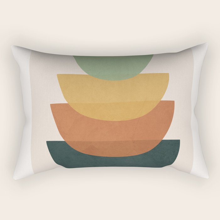 Colorful Abstract Shapes 1 Rectangular Pillow Gallery Image 1