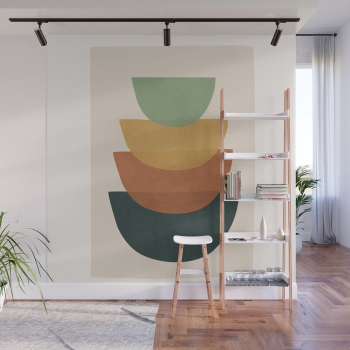 Colorful Abstract Shapes 1 Wall Mural Gallery Image 1