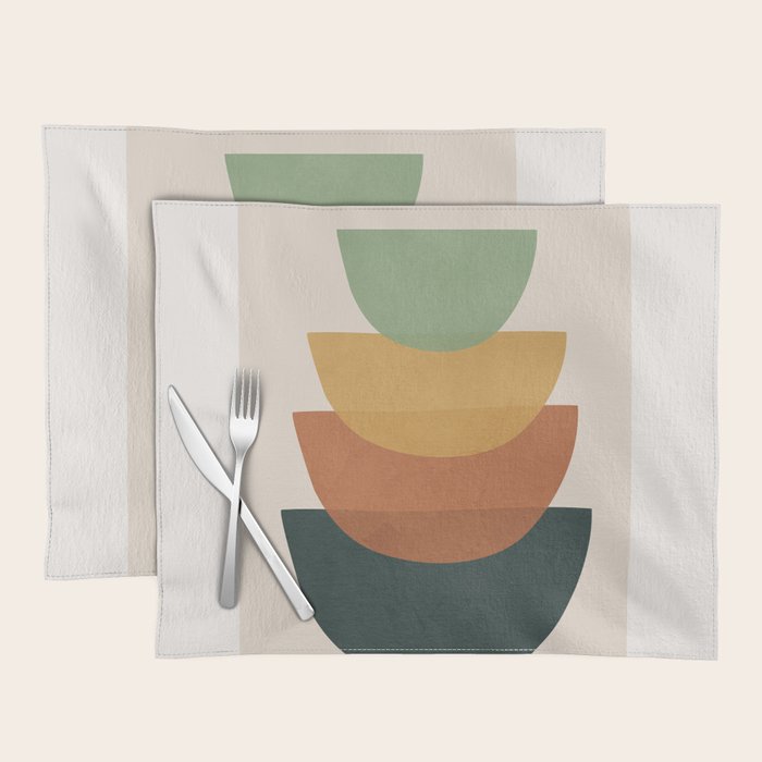 Colorful Abstract Shapes 1 Placemat Gallery Image 1