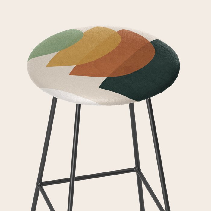 Colorful Abstract Shapes 1 Stool Gallery Image 2