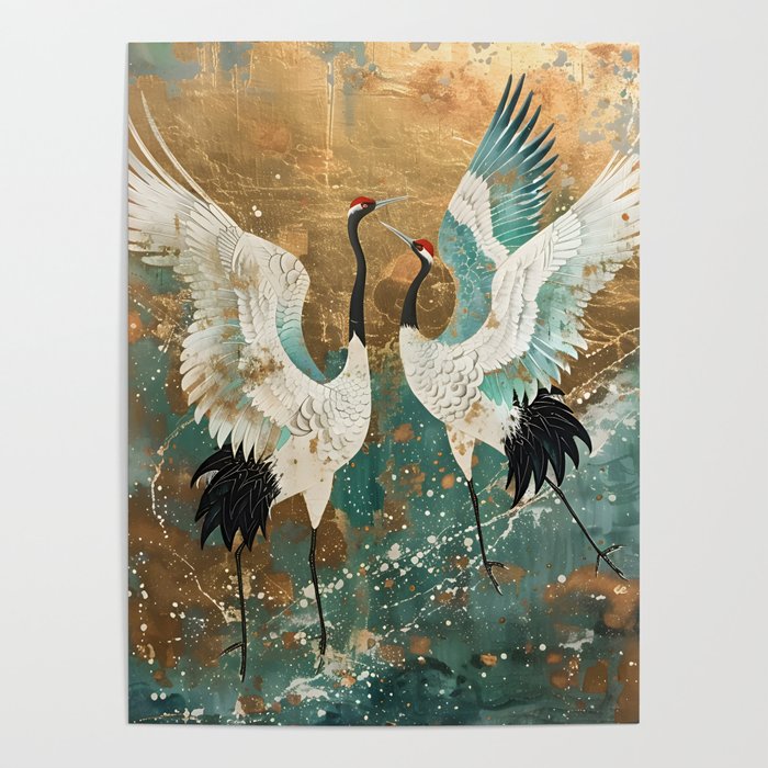 Japara Cranes in Twilight Poster Gallery Image 1