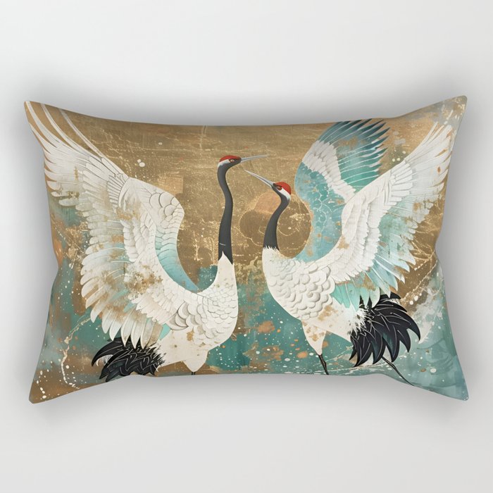 Japara Cranes in Twilight Rectangular Pillow Gallery Image 1