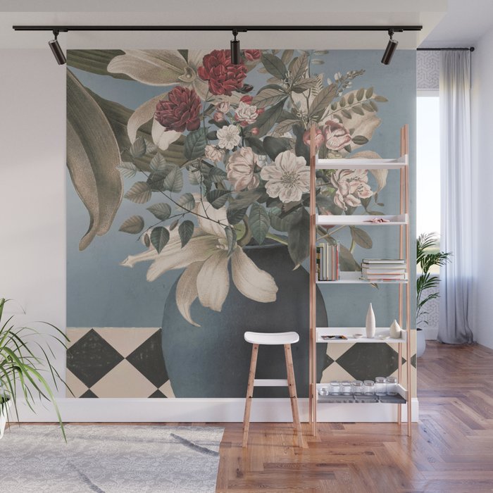 Flowers in The Vase Wall Mural Gallery Image 1