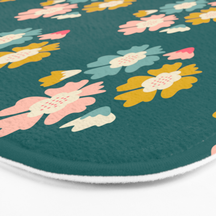 Blooming Flower - Green  Bath Mat Gallery Image 3