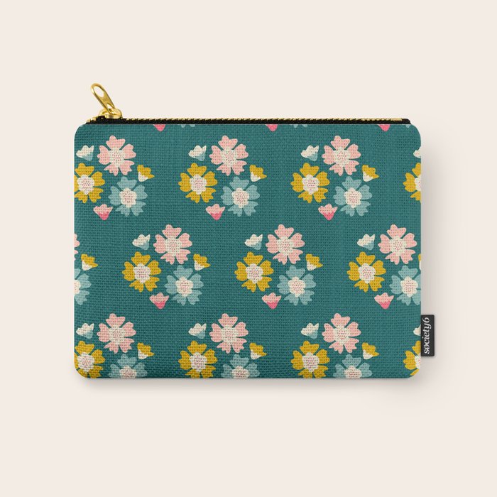 Blooming Flower - Green  Carry All Pouch Gallery Image 1