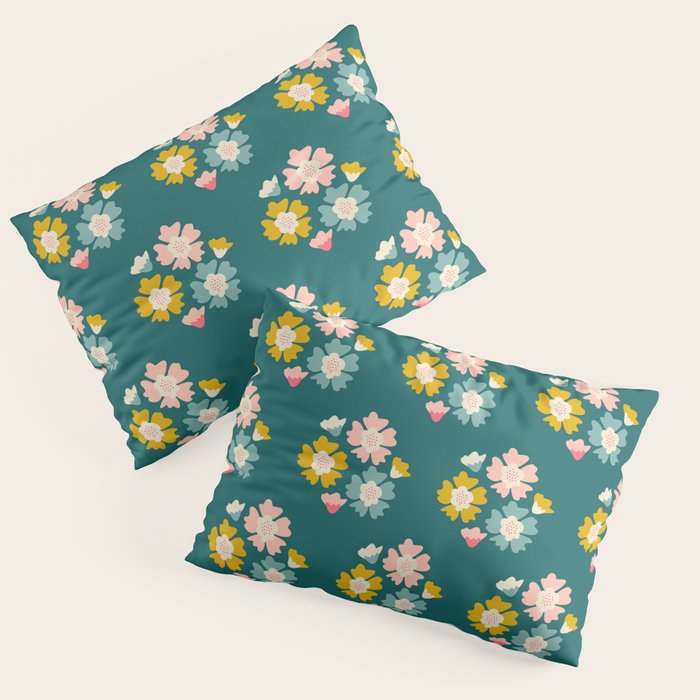 Blooming Flower - Green  Pillow Sham Gallery Image 3