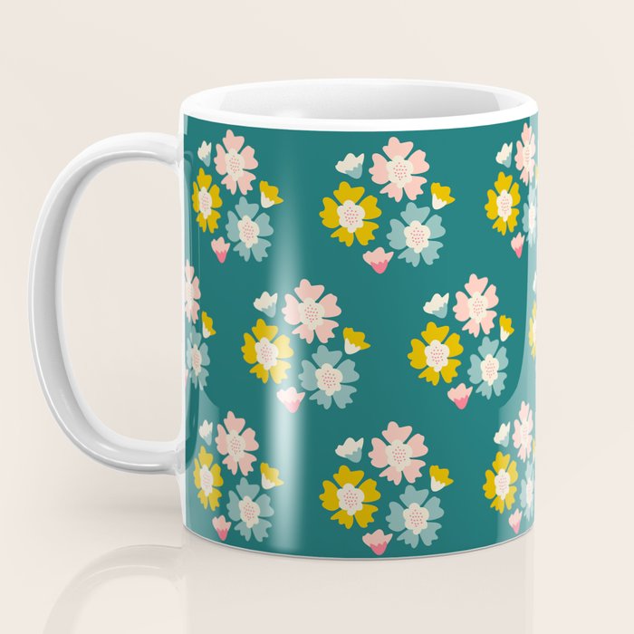 Blooming Flower - Green  Coffee Mug Gallery Image 3
