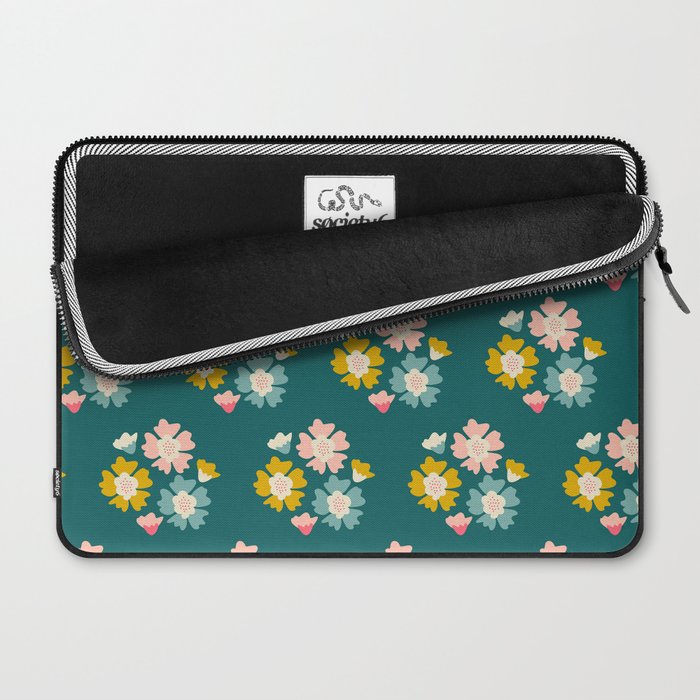 Blooming Flower - Green  Laptop Sleeve Gallery Image 2