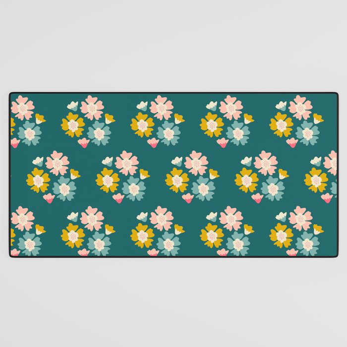 Blooming Flower - Green  Desk Mat Gallery Image 3