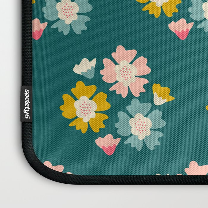 Blooming Flower - Green  Laptop Sleeve Gallery Image 3