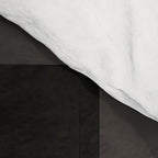 Large Gingham Check Pattern in Black and Almond Cream Comforter Gallery Image 4