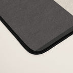 Large Gingham Check Pattern in Black and Almond Cream Desk Mat Gallery Image 4