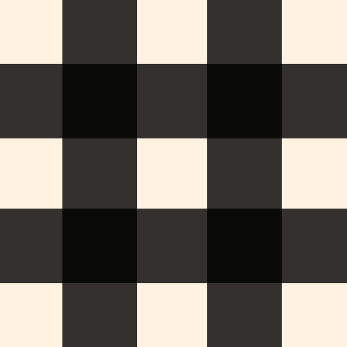 Large Gingham Check Pattern in Black and Almond Cream Coffee Mug Gallery Image 2