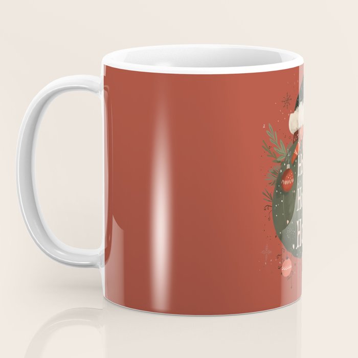 Festive Ho Ho Ho Bauble Red  Coffee Mug Gallery Image 3