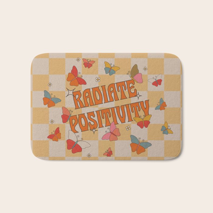 Radiate Positivity Butterflies Bath Mat Gallery Image 1