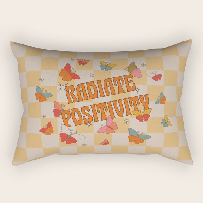 Radiate Positivity Butterflies Rectangular Pillow Gallery Image 1