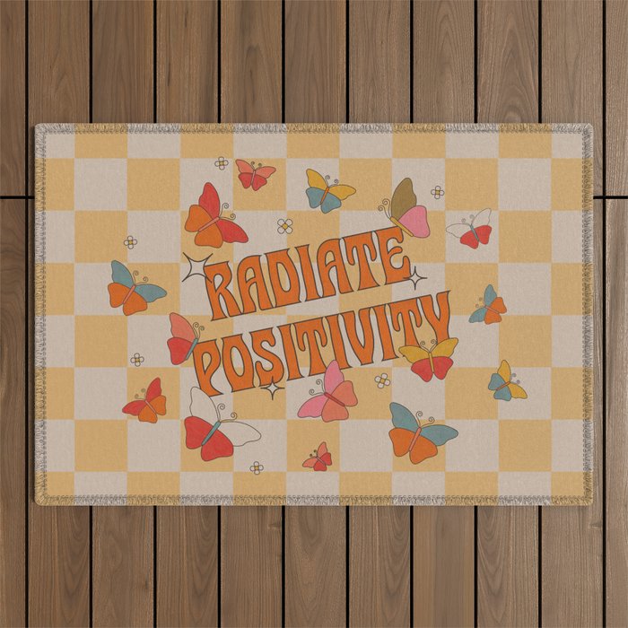 Radiate Positivity Butterflies Outdoor Rug Gallery Image 1