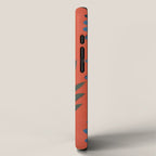 Terracotta Poppy Pod Folk Art iPhone Case Gallery Image 2