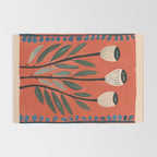 Terracotta Poppy Pod Folk Art Rug Gallery Image 2