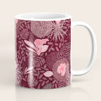 Forest Full of Wild Mushrooms in Burgundy & Peach Coffee Mug Gallery Image 1