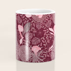 Forest Full of Wild Mushrooms in Burgundy & Peach Coffee Mug Gallery Image 4