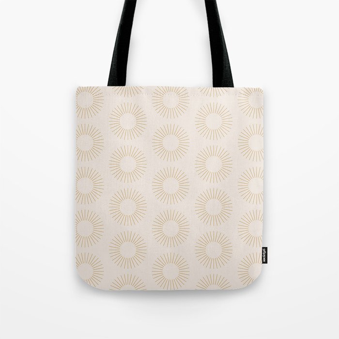Minimalist Sunray Pattern XIV Natural Neutral Tote Bag Gallery Image 1