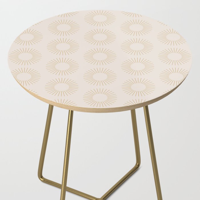 Minimalist Sunray Pattern XIV Natural Neutral Side Table Gallery Image 2