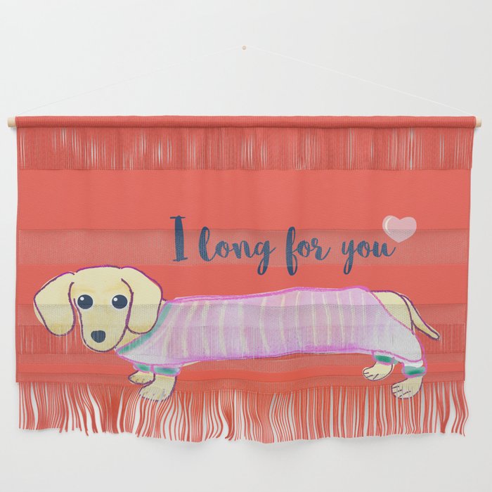 Valentine's Day dachshund dog Wall Hanging Gallery Image 1