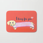 Valentine's Day dachshund dog Bath Mat Gallery Image 1