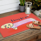 Valentine's Day dachshund dog Outdoor Rug Gallery Image 2