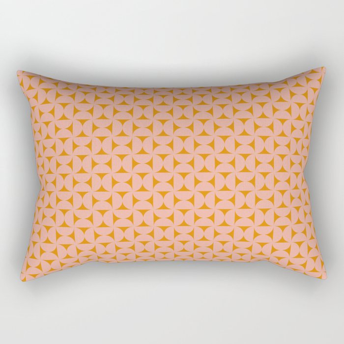 Bauhaus Mid Century Modern Geometric Pattern IV Rectangular Pillow Gallery Image 1