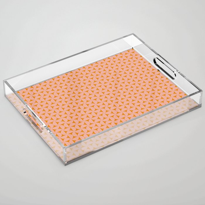 Bauhaus Mid Century Modern Geometric Pattern IV Acrylic Tray Gallery Image 1