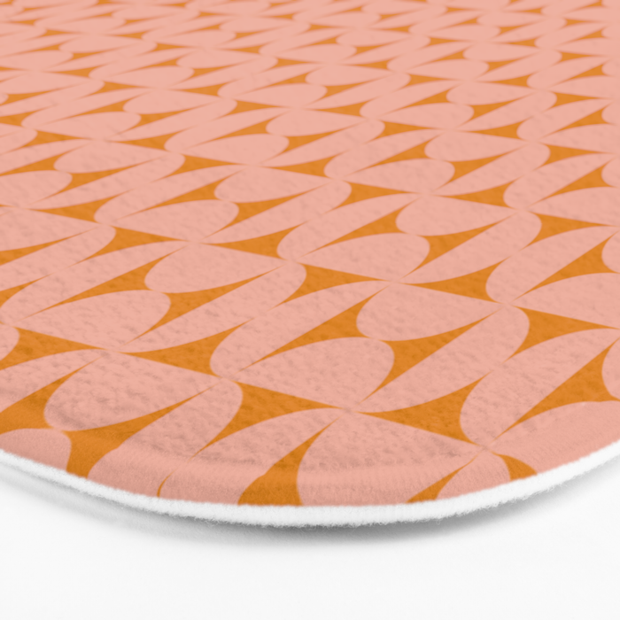 Bauhaus Mid Century Modern Geometric Pattern IV Bath Mat Gallery Image 3