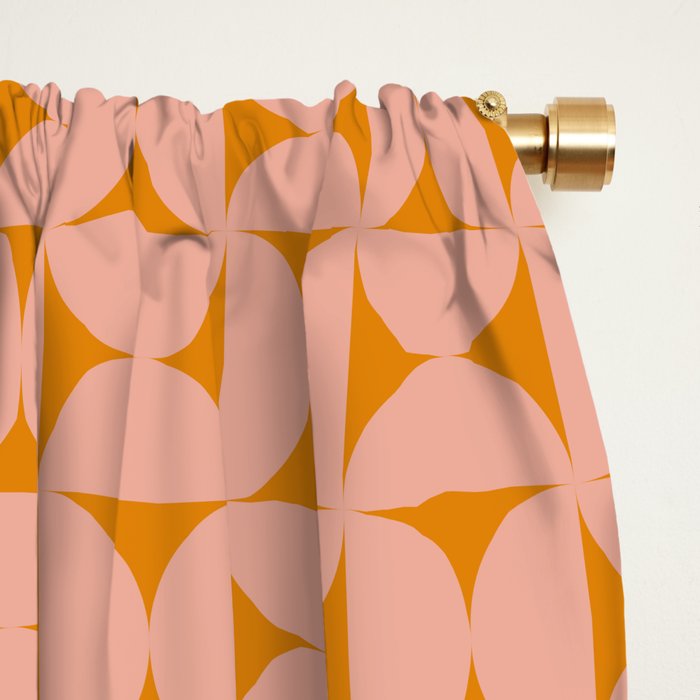 Bauhaus Mid Century Modern Geometric Pattern IV Window Curtain Gallery Image 2