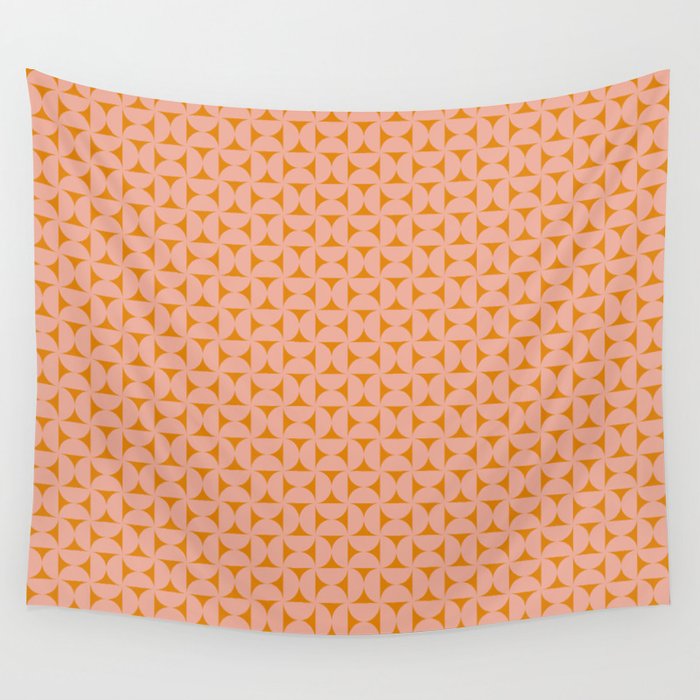 Bauhaus Mid Century Modern Geometric Pattern IV Wall Tapestry Gallery Image 1