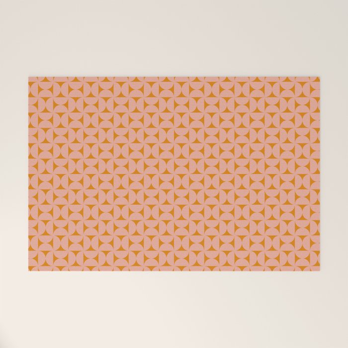Bauhaus Mid Century Modern Geometric Pattern IV Welcome Mat Gallery Image 1