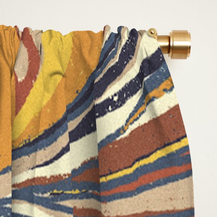 Retro marble #4 Window Curtain Gallery Image 2