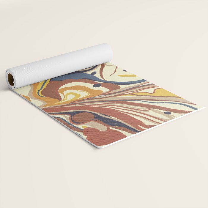 Retro marble #4 Yoga Mat Gallery Image 2