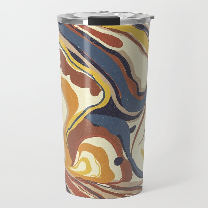 Retro marble #4 Travel Mug Gallery Image 1