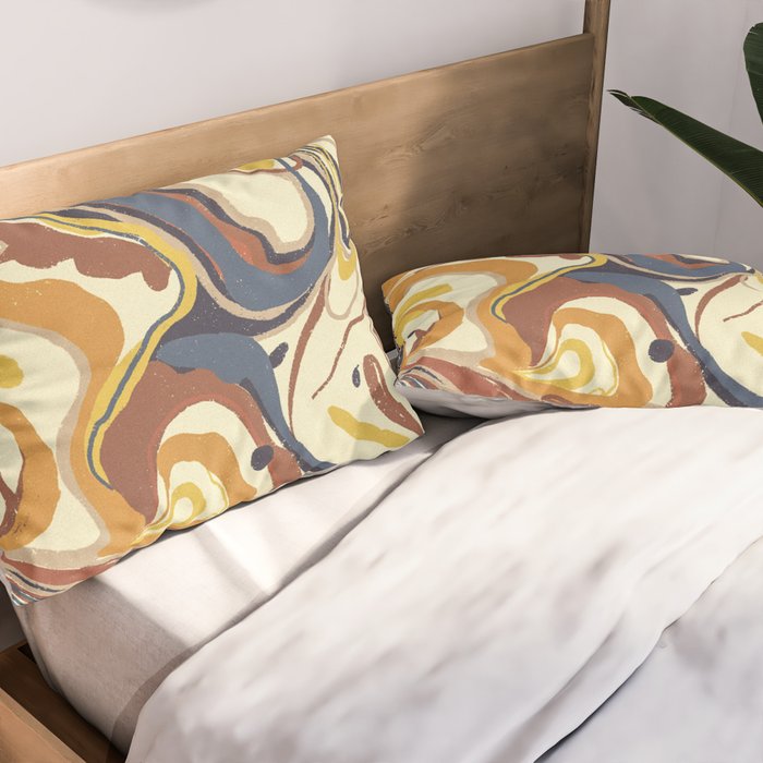 Retro marble #4 Pillow Sham Gallery Image 2