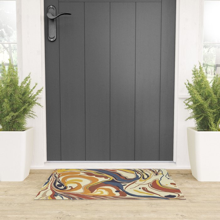 Retro marble #4 Welcome Mat Gallery Image 3