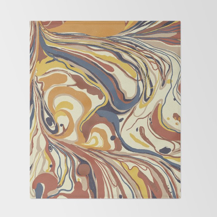 Retro marble #4 Throw Blanket Gallery Image 2