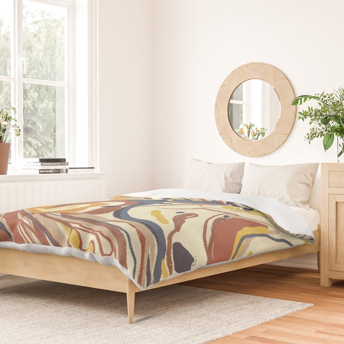 Retro marble #4 Duvet Cover Gallery Image 2