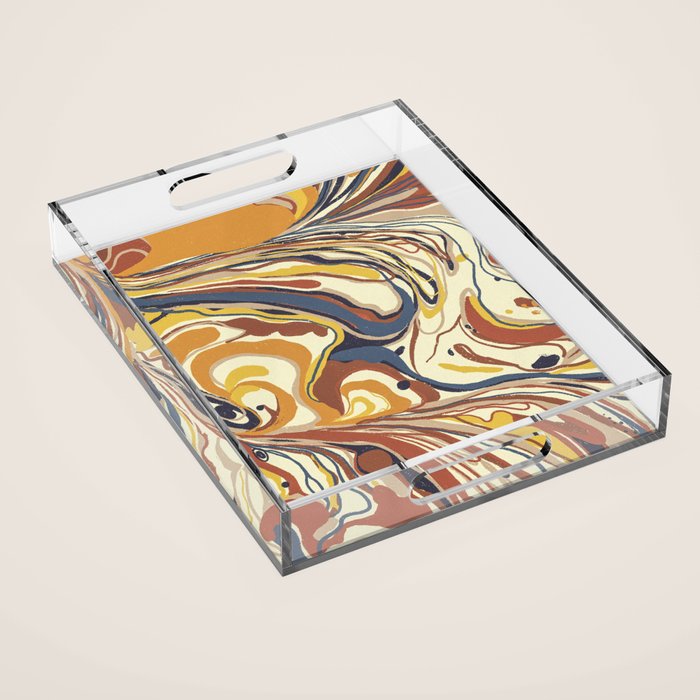Retro marble #4 Acrylic Tray Gallery Image 1
