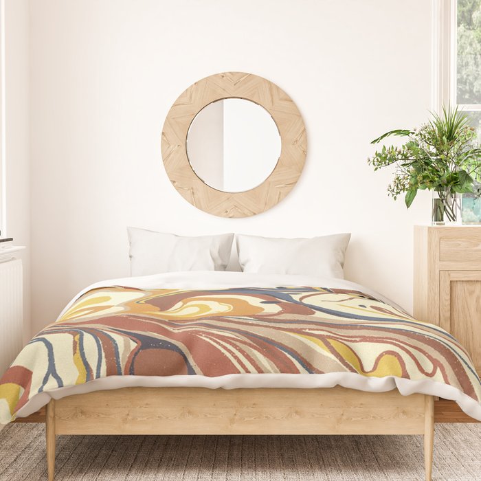 Retro marble #4 Duvet Cover Gallery Image 3